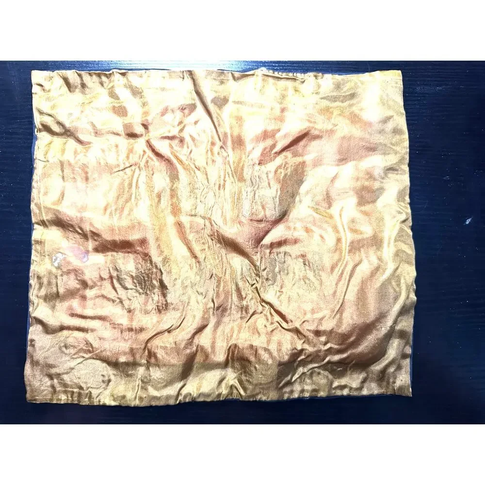 Antique Chinese embroidered silk butterfly fabric panel wall art 10.5